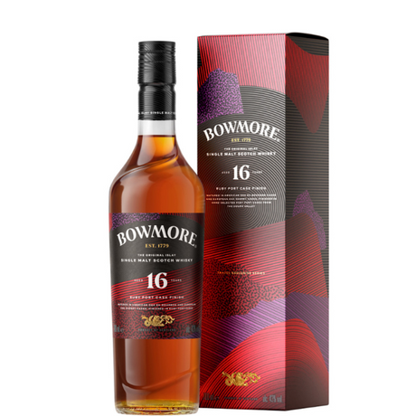 Flasche Bowmore 16 Jahre mit Etui