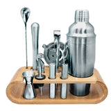 Cocktailset mit Bambusbasis aus Edelstahl