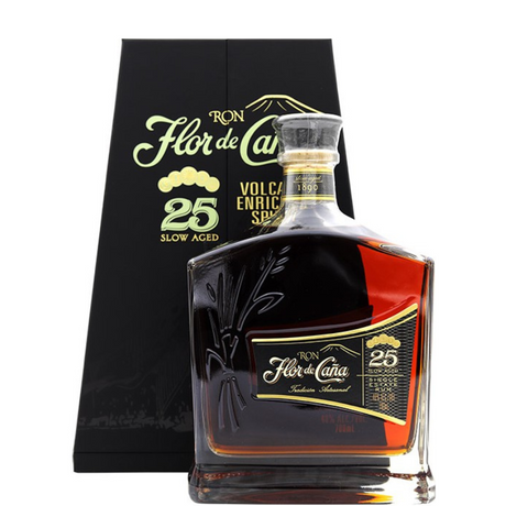 Flasche Flor de Caña 25 Jahre Hundertjahrfeier mit Etui