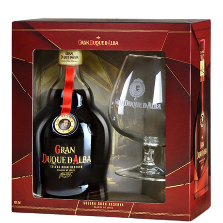 Koffer mit Glas Gran Duque de Alba Brandy