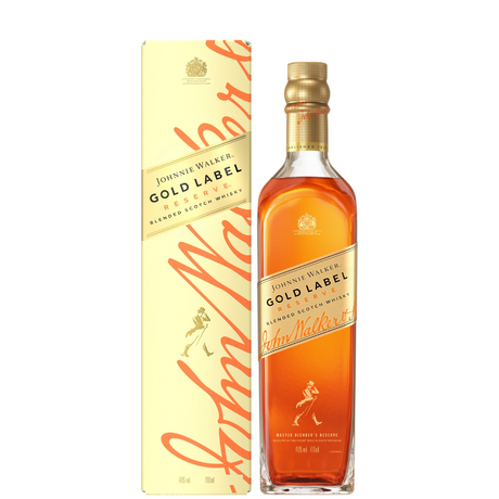 Johnnie Walker Gold Label Flasche mit Etui