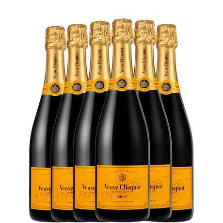 6 bottles of Veuve Clicquot Yellow Label