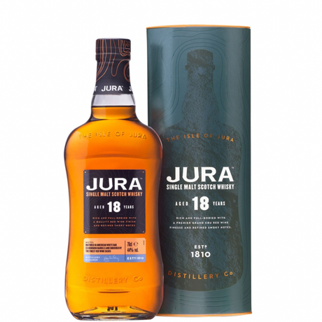 Jura 18 year old bottle with case